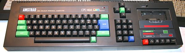 Amstrad CPC 464: Vista superior del teclado