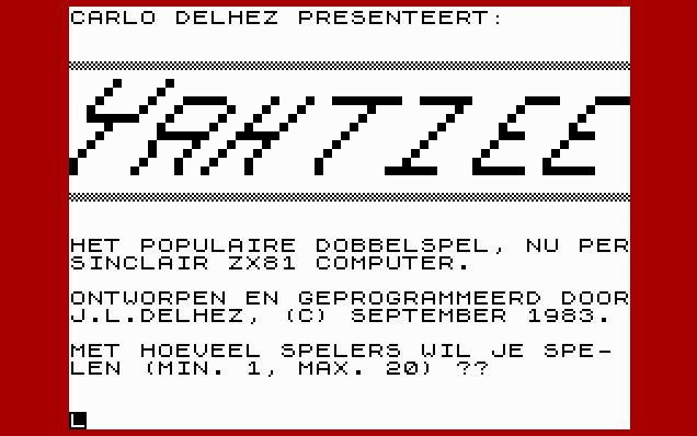 Un programa ejecutándose en el emulador ZX81