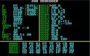 El depurador integrado en el emulador ZX81