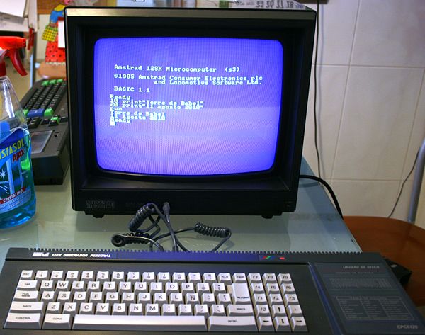 Amstrad CPC 6128 - Mensaje tras iniciar el ordenador.