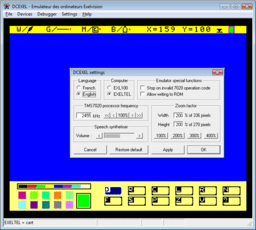 Emulación del Exeltel sobre Windows